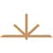 Ekena Millwork Kennewick Timber Gable Bracket, Western Red Cedar, 72"W x 33"H x 3 1/2"D x 3 1/2"F, 11/12 Pitch GBW072X33X0404KEN00SWR - alternate 1